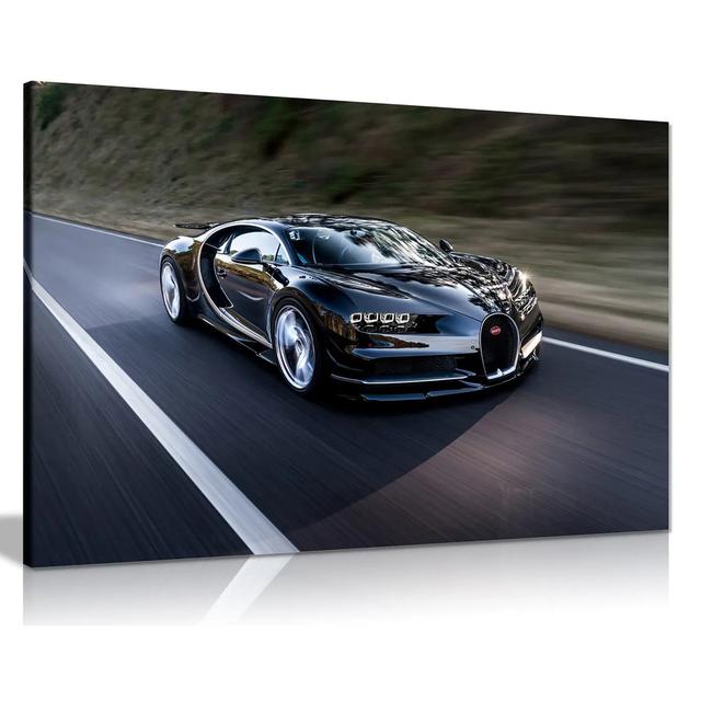 Bugatti Chiron Hypercar - Wrapped Canvas Photograph Ebern Designs Size: 51cm H x 76cm W on Productcaster.