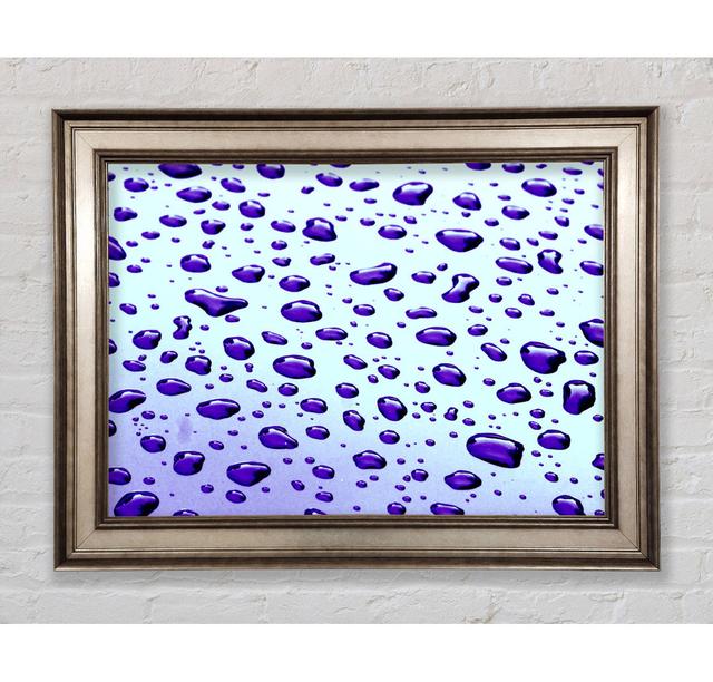 Gerahmtes Wandbild Purple Raindrops Perspections Größe: 21cm H x 42cm B x 8cm T, Format: Antikes Silber gerahmtes Papier on Productcaster.