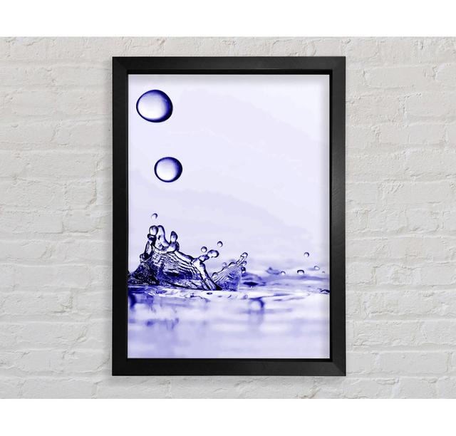 Purple Water Droplet Splash - Print Bright Star Size: 84.1cm H x 59.1cm W x 3.4cm D, Colour: Purple on Productcaster.