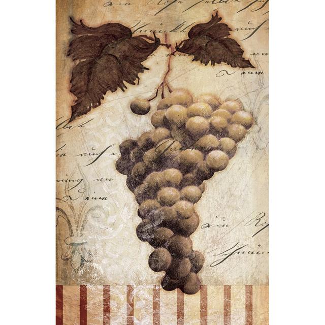 Antiqued Grapes - Wrapped Canvas Painting Print Rosalind Wheeler Size: 46cm H x 30cm W x 3.8cm D on Productcaster.