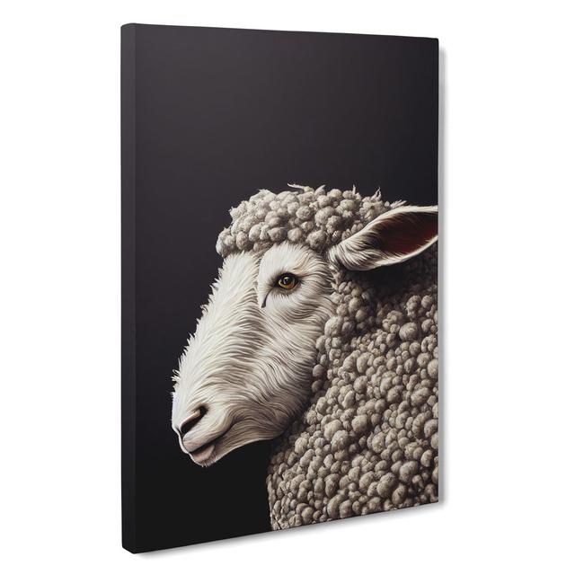 Mysterious Sheep - Wrapped Canvas Graphic Art Brambly Cottage Size: 60cm H x 40cm W x 3cm D on Productcaster.