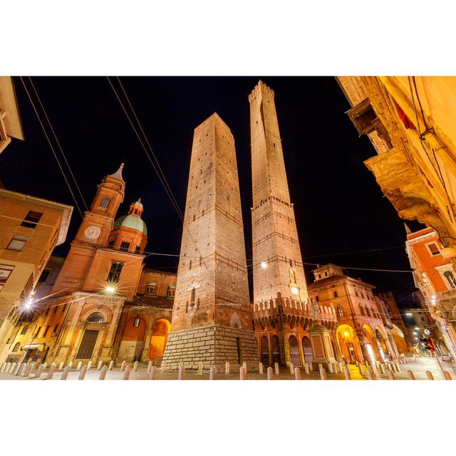 Bologna, The Falling Towers - Wrapped Canvas Print 17 Stories Size: 51cm H x 76cm W on Productcaster.