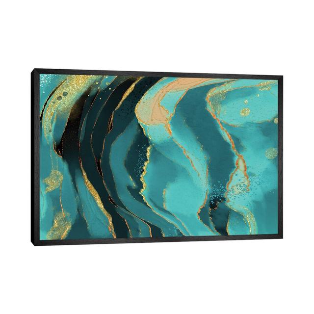 Jade Radiance - Print on Canvas Canora Grey Size: 45.72cm H x 66.04cm W x 3.81cm D, Format: Black Framed on Productcaster.