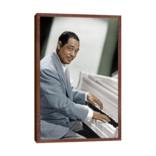 Duke Ellington (1899-1974) by Granger - Print on Canvas 17 Stories Size: 101.6cm H x 66.04cm W x 3.81cm D, Format: Classic Brown Wood Framed on Productcaster.