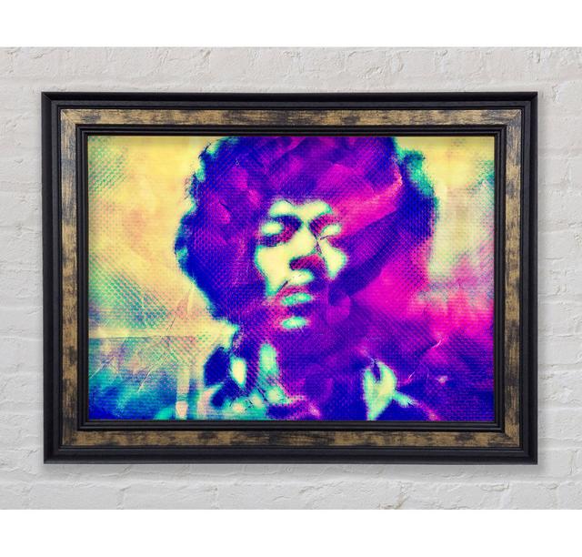 Jimi Hendrix Blur - Single Picture Frame Art Prints Bright Star Size: 42cm H x 59.7cm W on Productcaster.