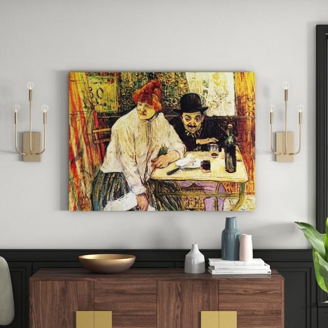 'Restaurant' by Henri de Toulouse-Lautrec Painting Print East Urban Home Size: 60cm H x 80cm W x 1.8cm D on Productcaster.