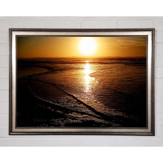 The Reflections Of The Ocean Sun Framed Print Highland Dunes Size: 42cm H x 59.7cm W x 1.5cm D on Productcaster.