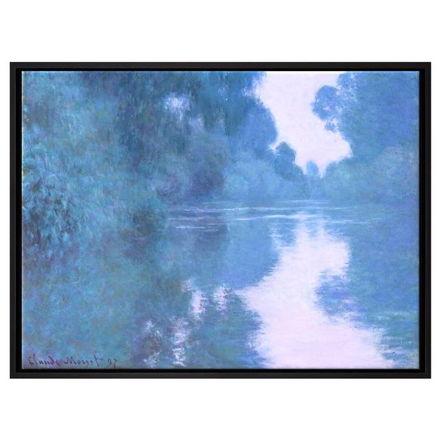 Gerahmtes Leinwandbild Morning on the Seine Near Giverny von Claude Monet Rosalind Wheeler Maße: 65 cm H x 85 cm B x 2,5 cm T on Productcaster.