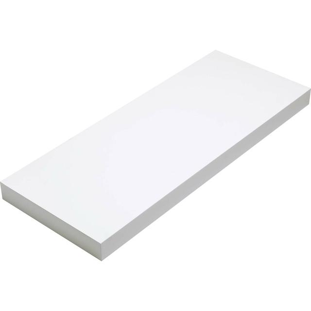 Floating Wall Shelf Kit 17 Stories Size: 4cm H x 90cm W x 24cm D, Finish: Gloss White on Productcaster.