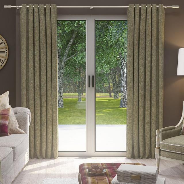 Ayanti Mcalister Highlands Pencil Pleat Room Darkening Thermal Curtains (Set of 2) 17 Stories Panel Size: 116 W x 182 D cm, Colour: Forest Green on Productcaster.