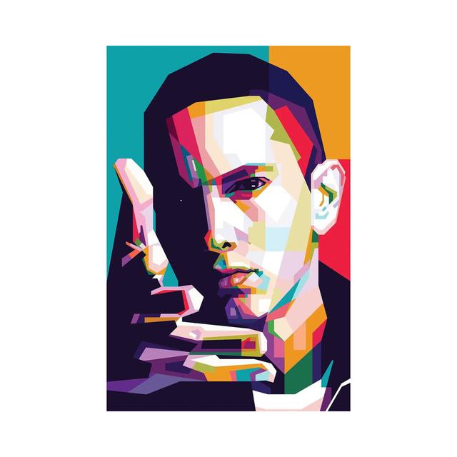 Eminem by Dayat Banggai - Wrapped Canvas Gallery-Wrapped Canvas Giclée Latitude Run Size: 45.72cm H x 30.48cm W x 1.91cm D on Productcaster.