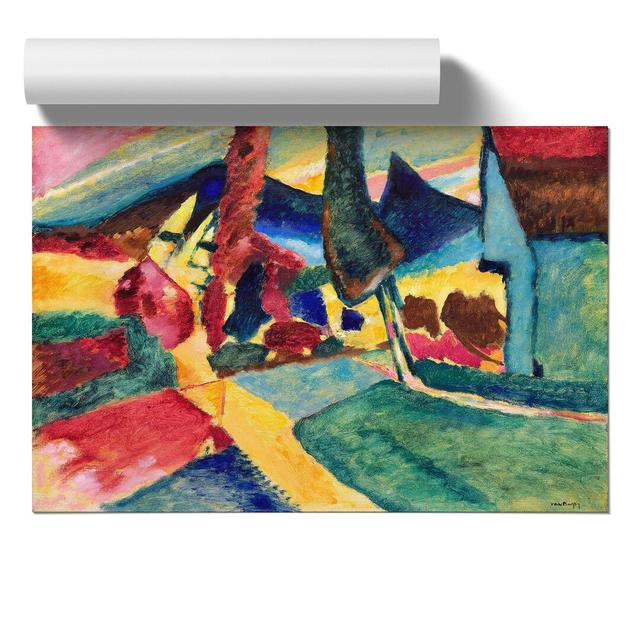 Landscape With Two Poplars by Wassily Kandinsky - No Frame Painting East Urban Home Size: 42cm H x 59cm W x 0.1cm D on Productcaster.