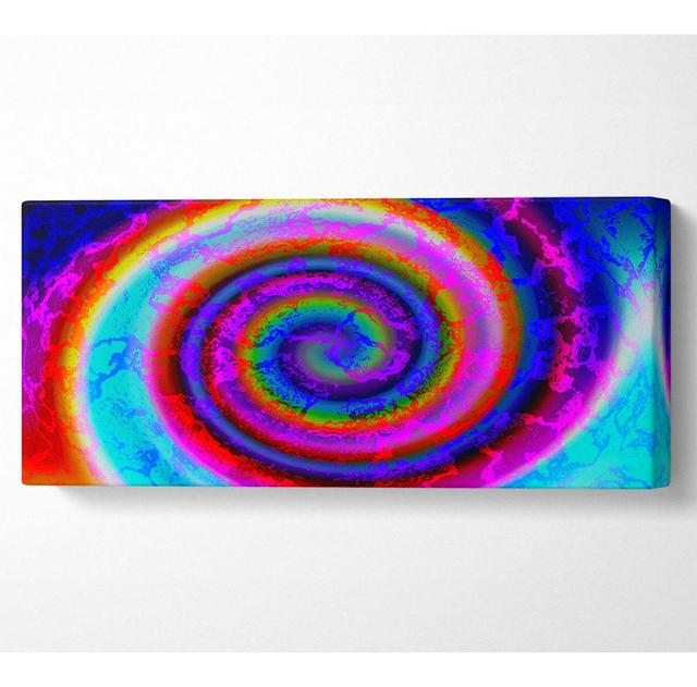 Neon Rainbow Coil - Wrapped Canvas Art Prints Metro Lane Size: 71cm H x 162.5cm W x 10cm D on Productcaster.