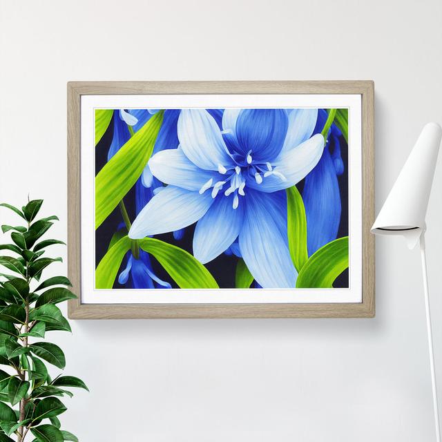 Decorated Flower - Picture Frame Graphic Art ClassicLiving Size: 34cm H x 46cm W x 2cm D, Frame Colour: Oak on Productcaster.