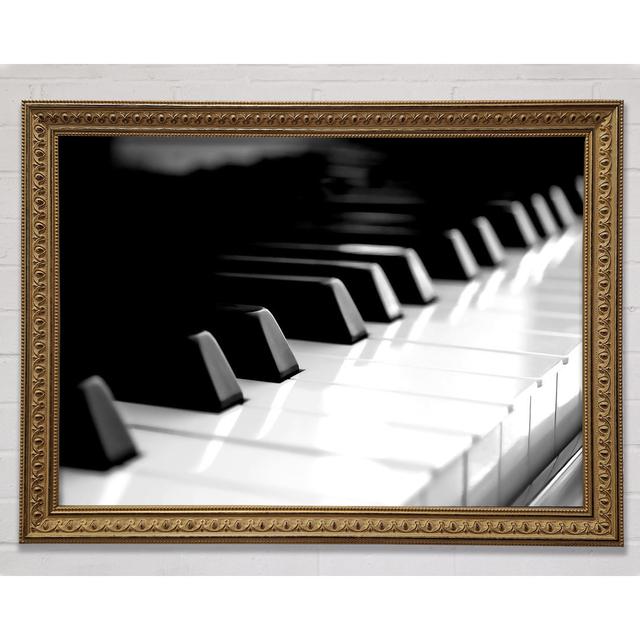 Piano Keyboard - Single Picture Frame Art Prints Ebern Designs Size: 42cm H x 59.7cm W x 3cm D on Productcaster.