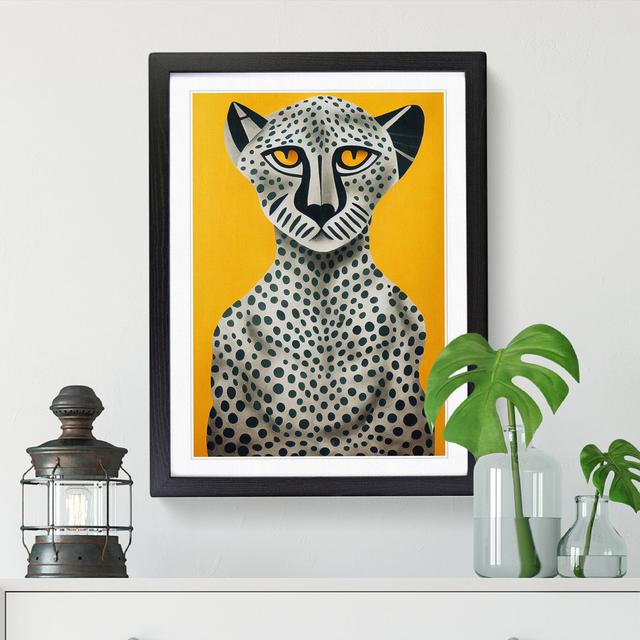 The Cheetah - Wrapped Canvas Graphic Art Latitude Vive Frame Option: Walnut Framed, Size: 34cm H x 25cm W x 2cm D on Productcaster.