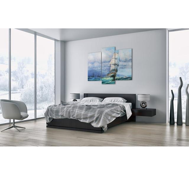 Auspicious Winds - 3 Piece Unframed Painting Print Set on Canvas Longshore Tides Size: 100cm H x 130cm W x 1.8cm D on Productcaster.