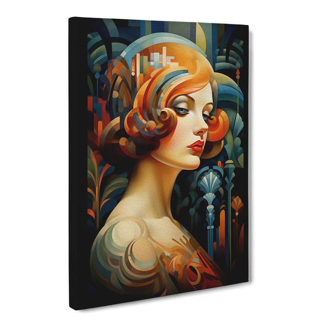 Woman With Curls - Print Marlow Home Co. Size: 50cm H x 35cm W x 3cm D on Productcaster.