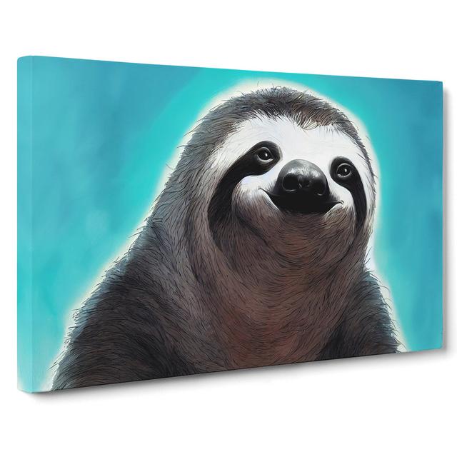 Sloth Portrait Vol.3 - Wrapped Canvas Painting Latitude Vive Size: 40cm H x 60cm W x 3cm D on Productcaster.