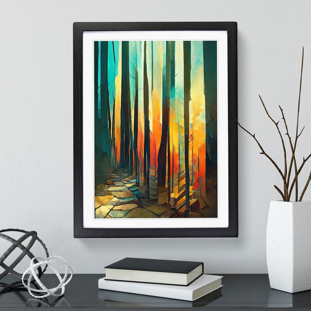 Forest No.1 - Picture Frame Graphic Art Alpen Home Size: 46cm H x 34cm W x 2cm D, Frame Colour: Black on Productcaster.