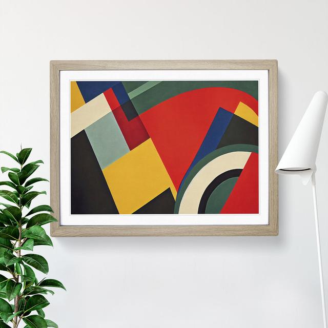 Charming Modern Abstract Art Ivy Bronx Size: 34cm H x 46cm W x 2cm D, Frame Colour: Oak on Productcaster.