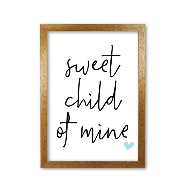 Sweet Child Of Mine - Print East Urban Home Format: Honey Oak Frame, Size: 85 cm H x 60 cm W x 5 cm D on Productcaster.