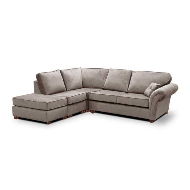 Lila Modular Corner Sofa Mercer41 Orientation: Left Hand Facing, Upholstery Colour: Taupe on Productcaster.