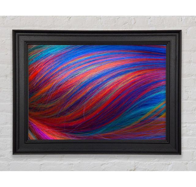 Multicoloured Hair Up Close Framed Print Ivy Bronx Size: 21cm H x 29.7cm W x 8cm D, Format: Black Framed Paper on Productcaster.