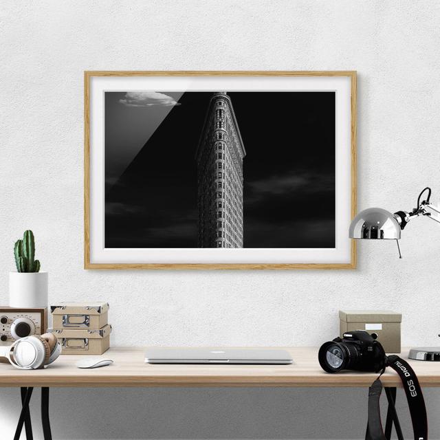 Flatiron Building - Picture Frame Graphic Art Ebern Designs Size: 70cm H x 100cm W x 2cm D, Frame Option: Brown Framed on Productcaster.