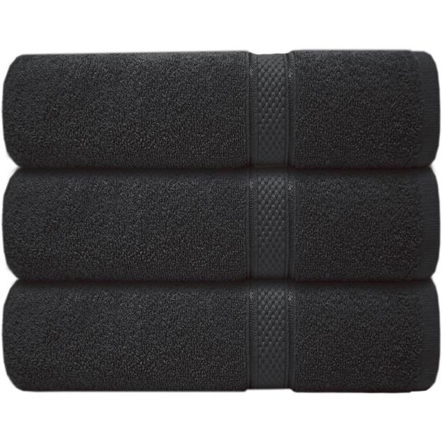 Nayelly Turkish Cotton Bath Towels 17 Stories Colour: Black on Productcaster.