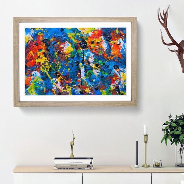 Abstract Art Painting Vol.112 by S.Johnson - Picture Frame Painting Print on Paper East Urban Home Frame Option: Oak Framed, Size: 45cm H x 63cm W x 2 on Productcaster.