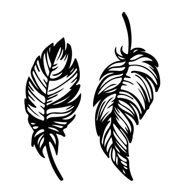 2-tlg. Wanddekoration-Set Feather (Set of 2) Gracie Oaks on Productcaster.