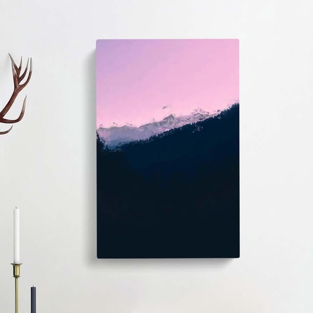 Purple Sunset In Abstract - Wrapped Canvas Painting East Urban Home Size: 76cm H x 50cm W x 3cm D on Productcaster.