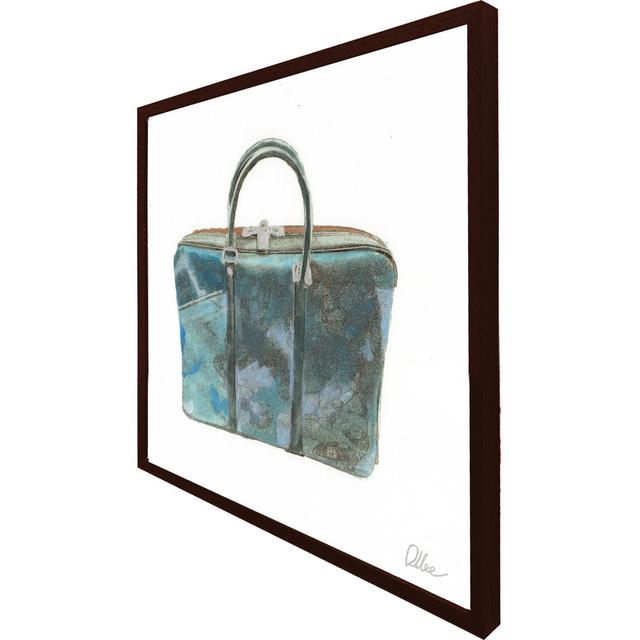 Green Handbag - Single Picture Frame Print Rosdorf Park Size: 41cm H x 41cm W x 4cm D, Frame Option: Brown on Productcaster.