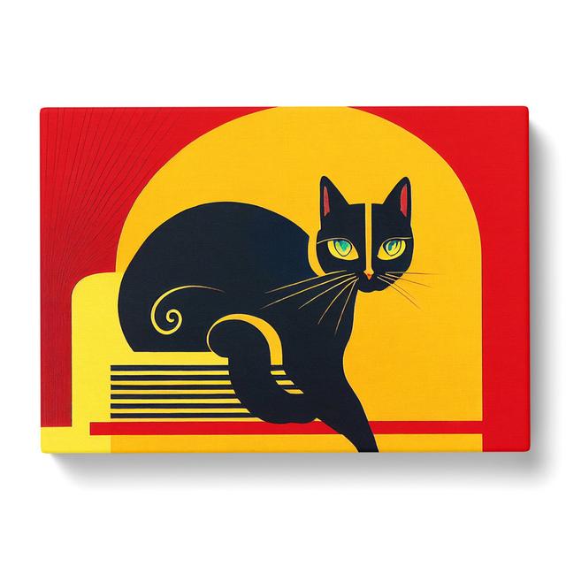 Cat Vol.2 Abstract - Wrapped Canvas Painting Marlow Home Co. Size: 40cm H x 60cm W x 3cm D on Productcaster.