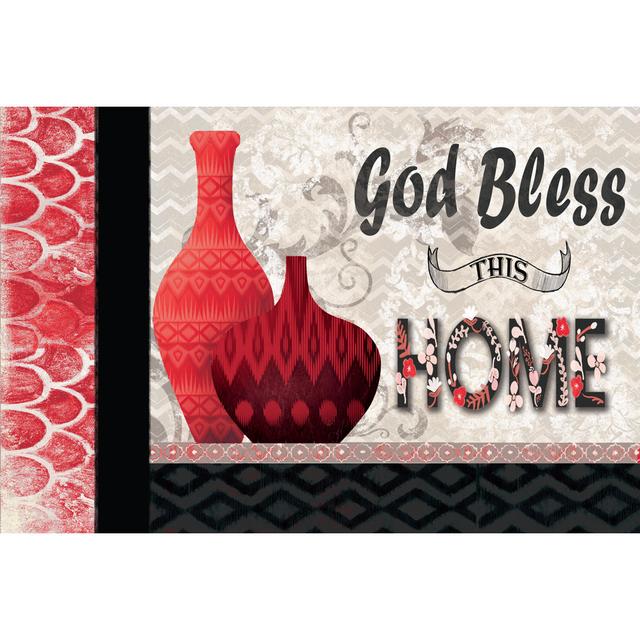 God Bless This Home 2 - Wrapped Canvas Art Prints Latitude Vive Size: 30cm H x 46cm W x 3.8cm D on Productcaster.