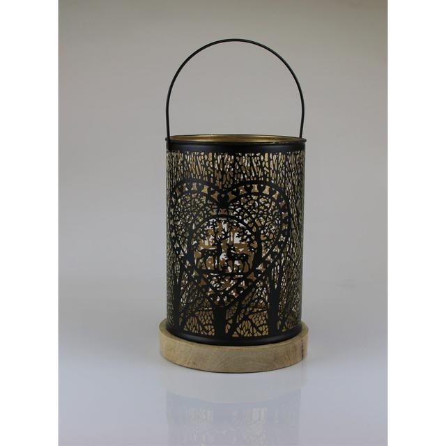 Tabletop Lantern Union Rustic Size: 37cm H x 24cm W x 24cm D on Productcaster.