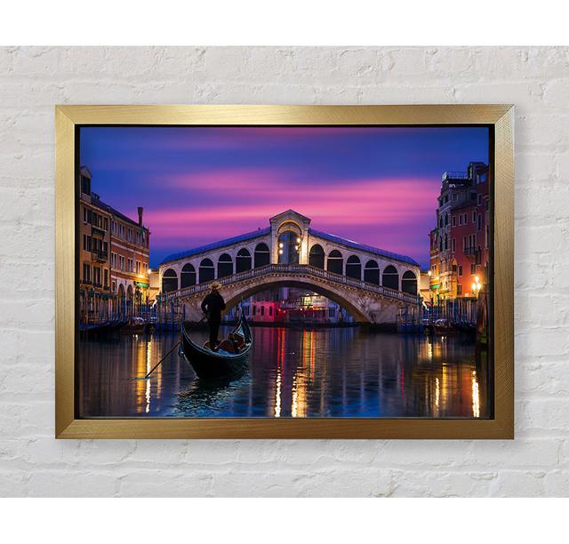 Gondola Ride 6 - Print Brayden Studio Format: Gold Framed Paper, Size: 84.1cm H x 118.9cm W x 3.4cm D on Productcaster.