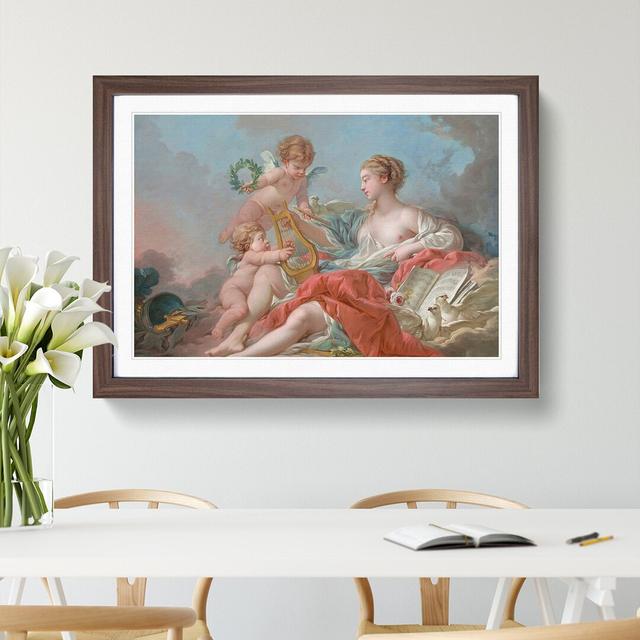 Allegory of Music by Francois Boucher - Picture Frame Painting East Urban Home Frame Option: Walnut, Size: 36cm H x 48cm W x 2cm D on Productcaster.