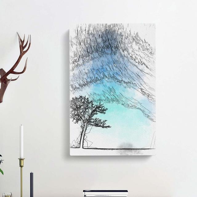 Tree at Dusk in Slovakia in Abstract - Wrapped Canvas Graphic Art Print East Urban Home Size: 60cm H x 40cm W x 3cm D on Productcaster.