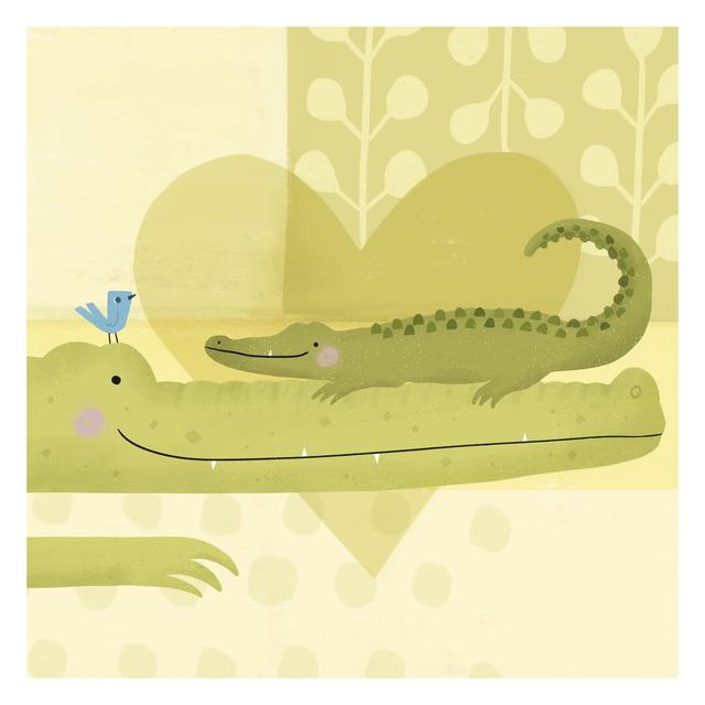 Frostley Crocodiles 2.4m x 2.4m Textured Matt Peel & Stick Wall Mural Harriet Bee Size: 3.36m L x 3.36m W on Productcaster.