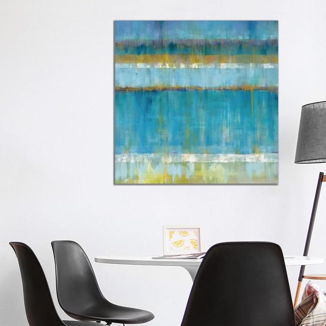 Abstract Stripes by Danhui Nai - Graphic Art Print on Canvas 17 Stories Format: Wrapped Canvas, Size: 93.98cm H x 93.98cm W x 3.81cm D on Productcaster.