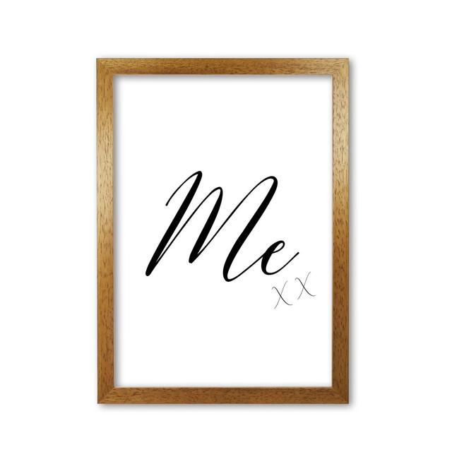 'Me' Framed Textual Art East Urban Home Frame Options: Honey Oak, Size: 59.4cm H x 42cm W on Productcaster.