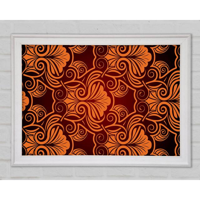 Symmetrical Reds - Single Picture Frame Art Prints Rosalind Wheeler Size: 84.1cm H x 118.9cm W x 1.5cm D on Productcaster.