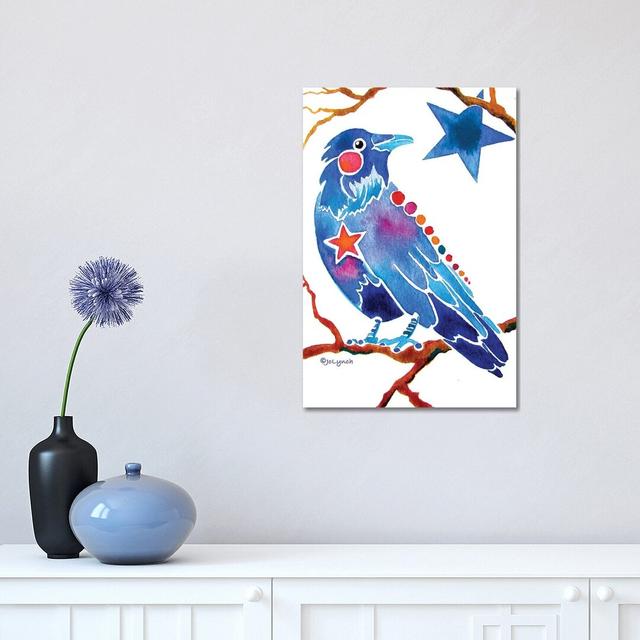 Raven Crow Whimsical by Jo Lynch - Wrapped Canvas Art Prints ClassicLiving Size: 45.72cm H x 30.48cm W on Productcaster.