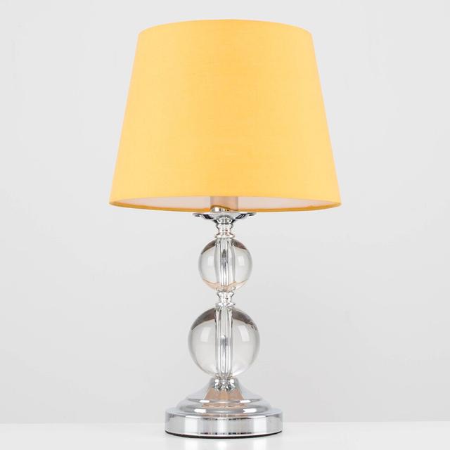 Feist 44.5Cm Clear Table Lamp Fairmont Park Bulb: LED Bulb, Shade Colour: Mustard on Productcaster.