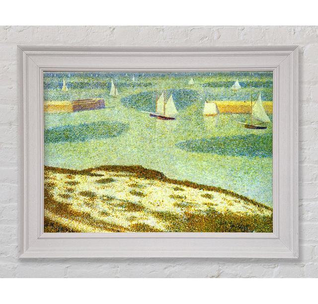 Seurat Entrance To Port-En-Bessin Framed Print Longshore Tides Size: 59.7cm H x 84.1cm W x 8cm D, Format: White Framed Paper on Productcaster.