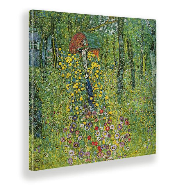 Leinwandbild Countryside Garden with Crucifix von Gustav Klimt Rosalind Wheeler Größe: 65 cm H x 65 cm B on Productcaster.