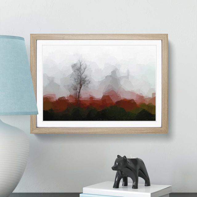 Tree Fog in Switzerland in Abstract - Picture Frame Graphic Art Print East Urban Home Size: 50cm H x 76cm W x 2cm D, Frame Option: Oak on Productcaster.