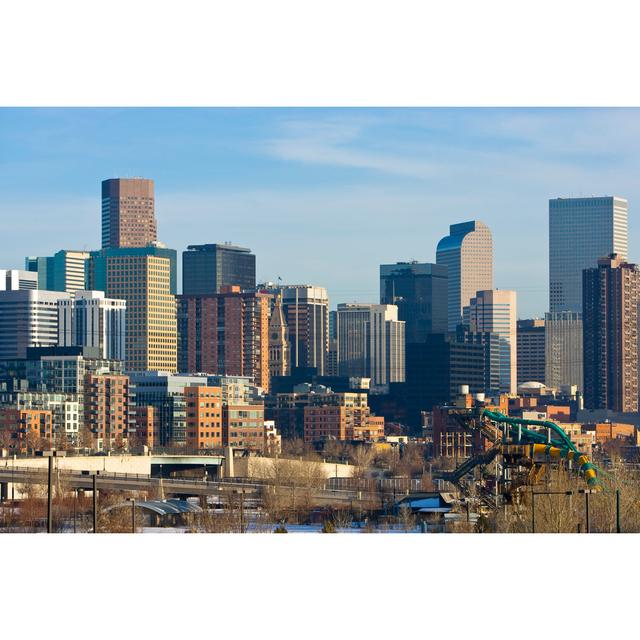 Denver Colorado Skyline - Wrapped Canvas Print Latitude Run Size: 81cm H x 122cm W on Productcaster.